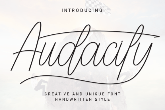Audacity: A Modern Signature Font for Creative Projects