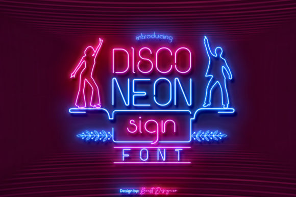 Disco Neon Sign: A Nostalgic Sans Serif for Modern Design