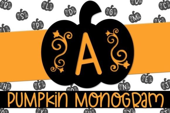 Pumpkin Monogram: A Whimsical Typeface for Festive Design