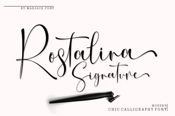 Rostalina Signature: A Font That Dances