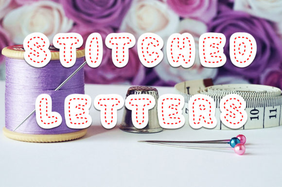 Stitched Letters: A Unique Decorative Font for Creative Designs